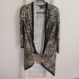 BCBGMaxazria♡ Animal print open front cardigan